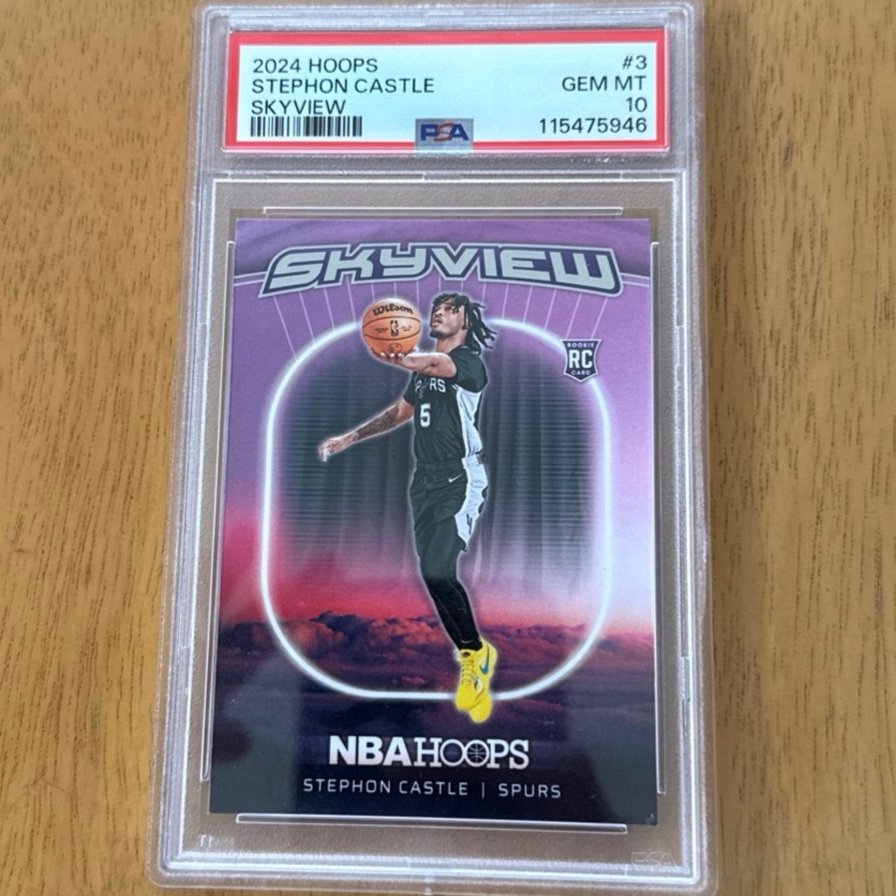 Stephon Castle PSA 10 #3 Skyview NBA Hoops Rookie Card